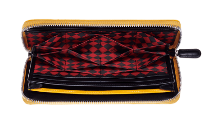 Farbe（ファルベ） Long zip-around wallet HONEYCELL® No.3680-08 開き2